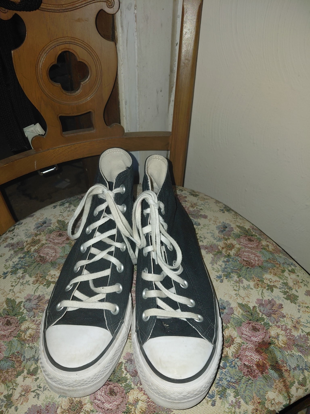 Converse White and Black Women's High-Top Sneakers